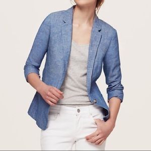 Chambray Boyfriend Blazer